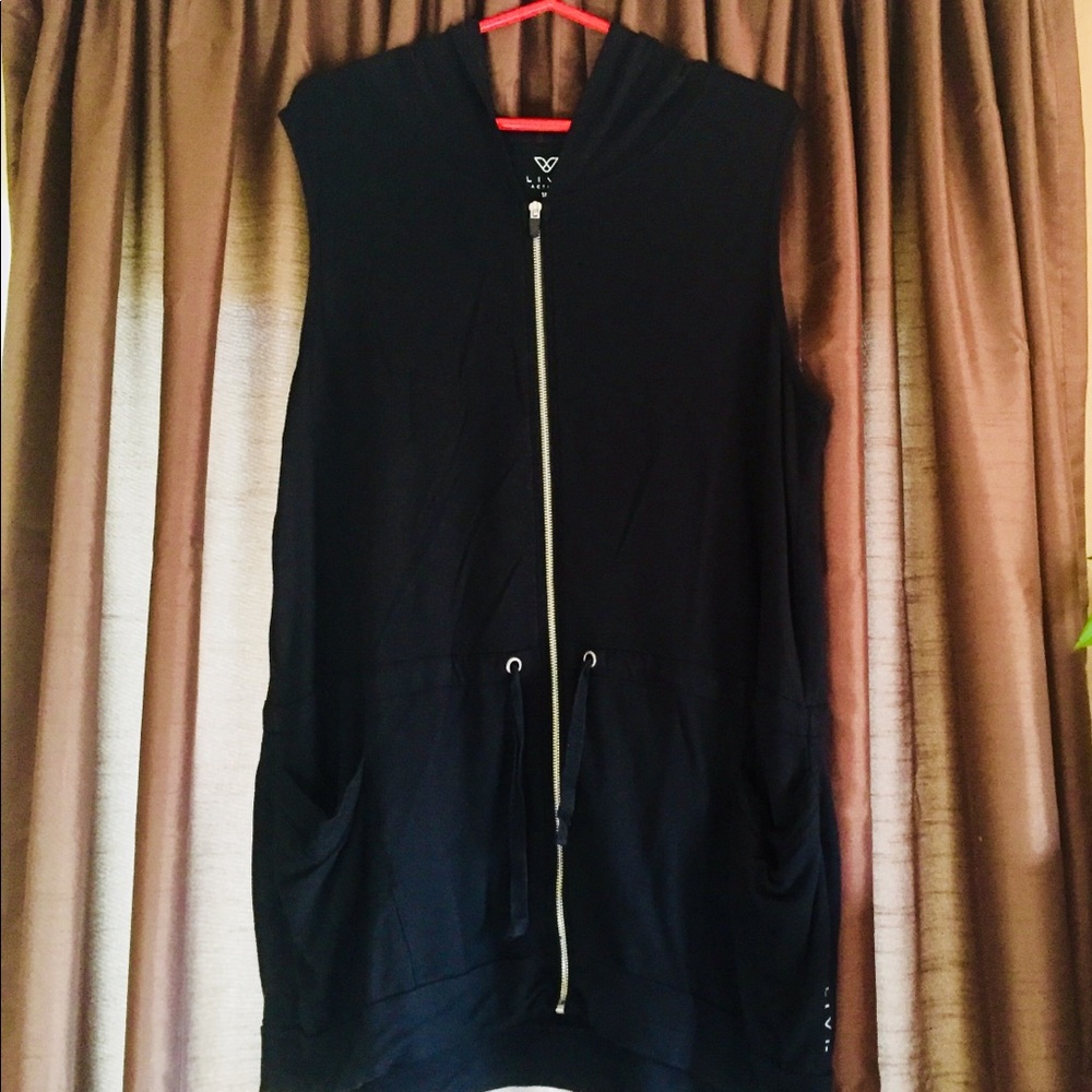Lane Bryant Livi Active wear black with zip up